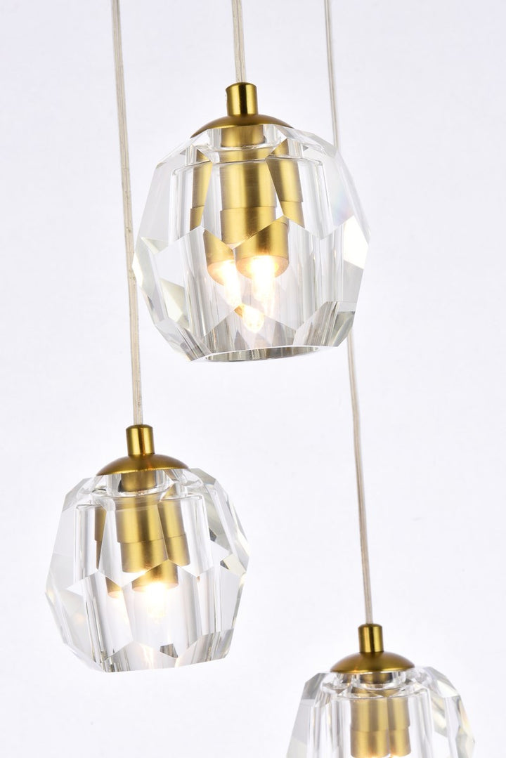 5 Lights Gold Pendant