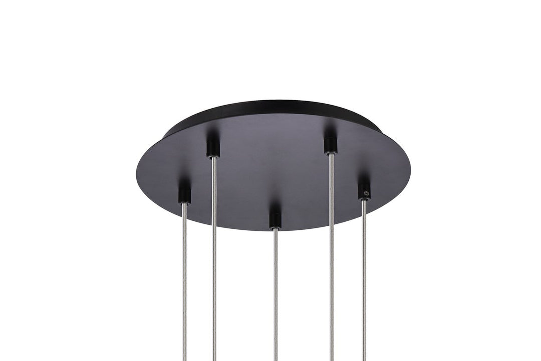 5 Lights Black Pendant