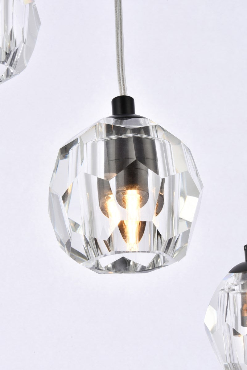 5 Lights Black Pendant
