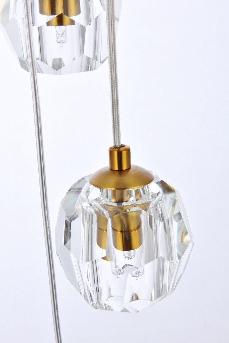 10 Lights Gold Pendant