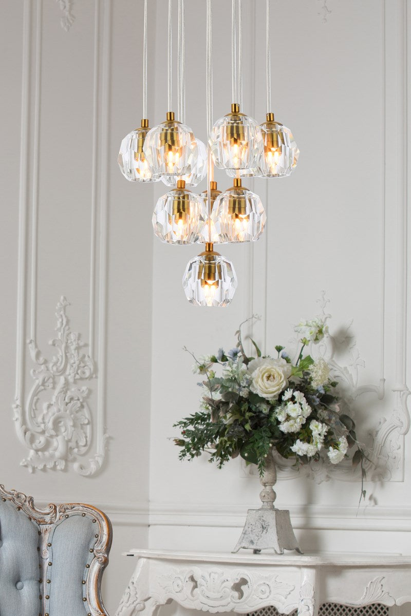 10 Lights Gold Pendant