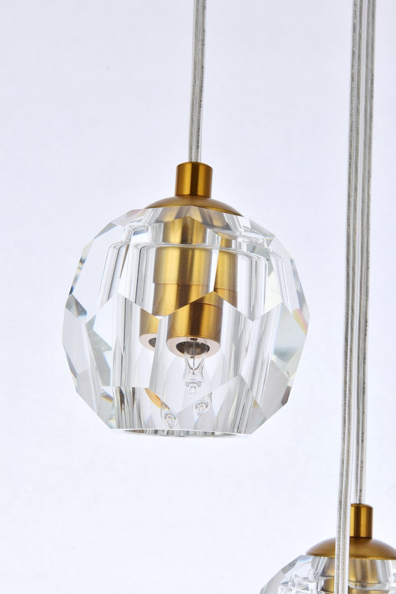 10 Lights Gold Pendant