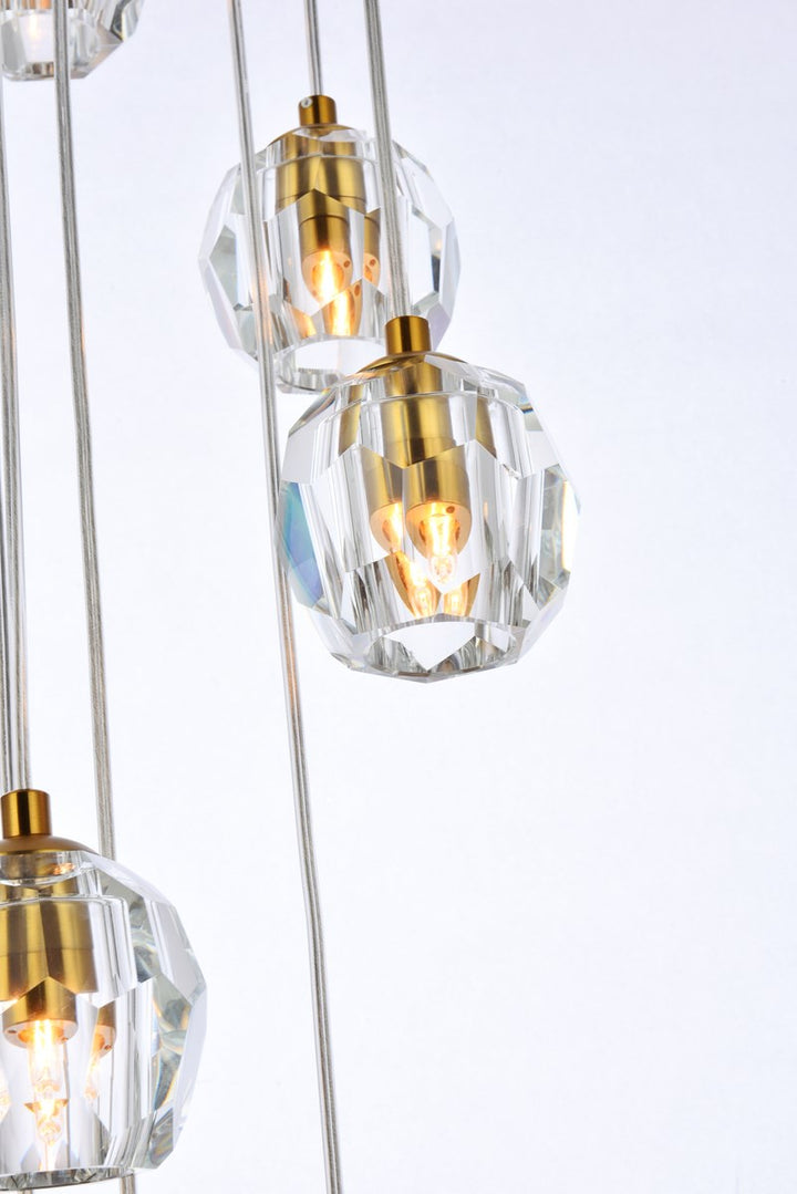 10 Lights Gold Pendant