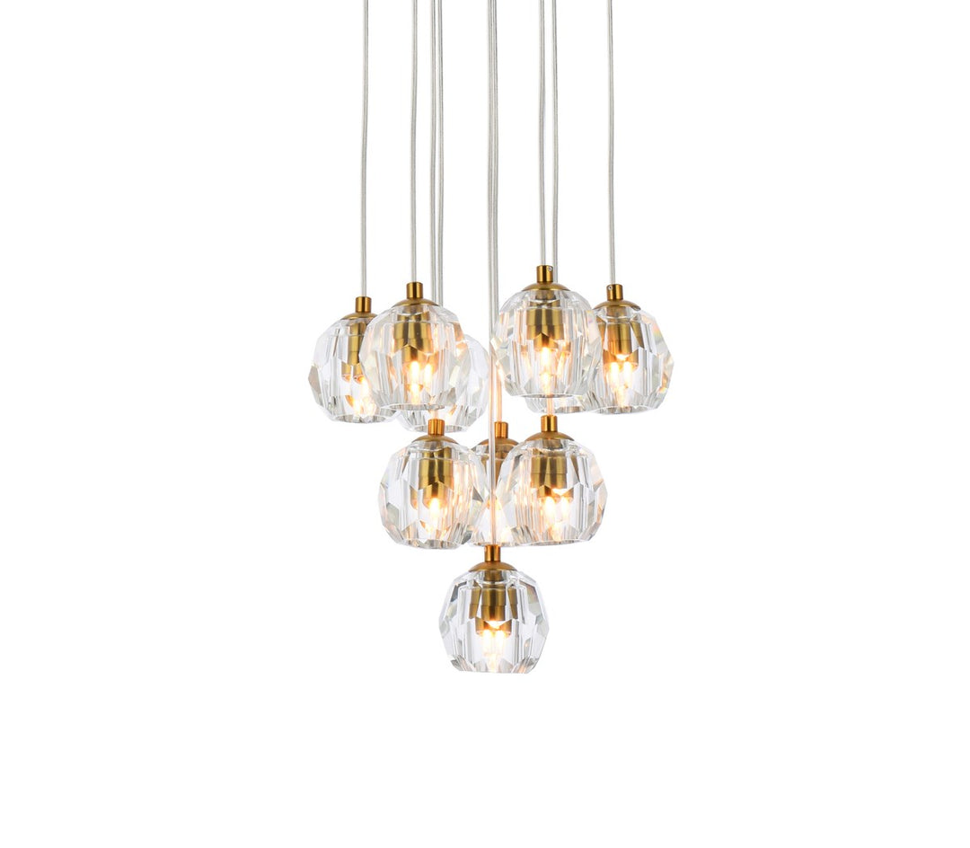 10 Lights Gold Pendant