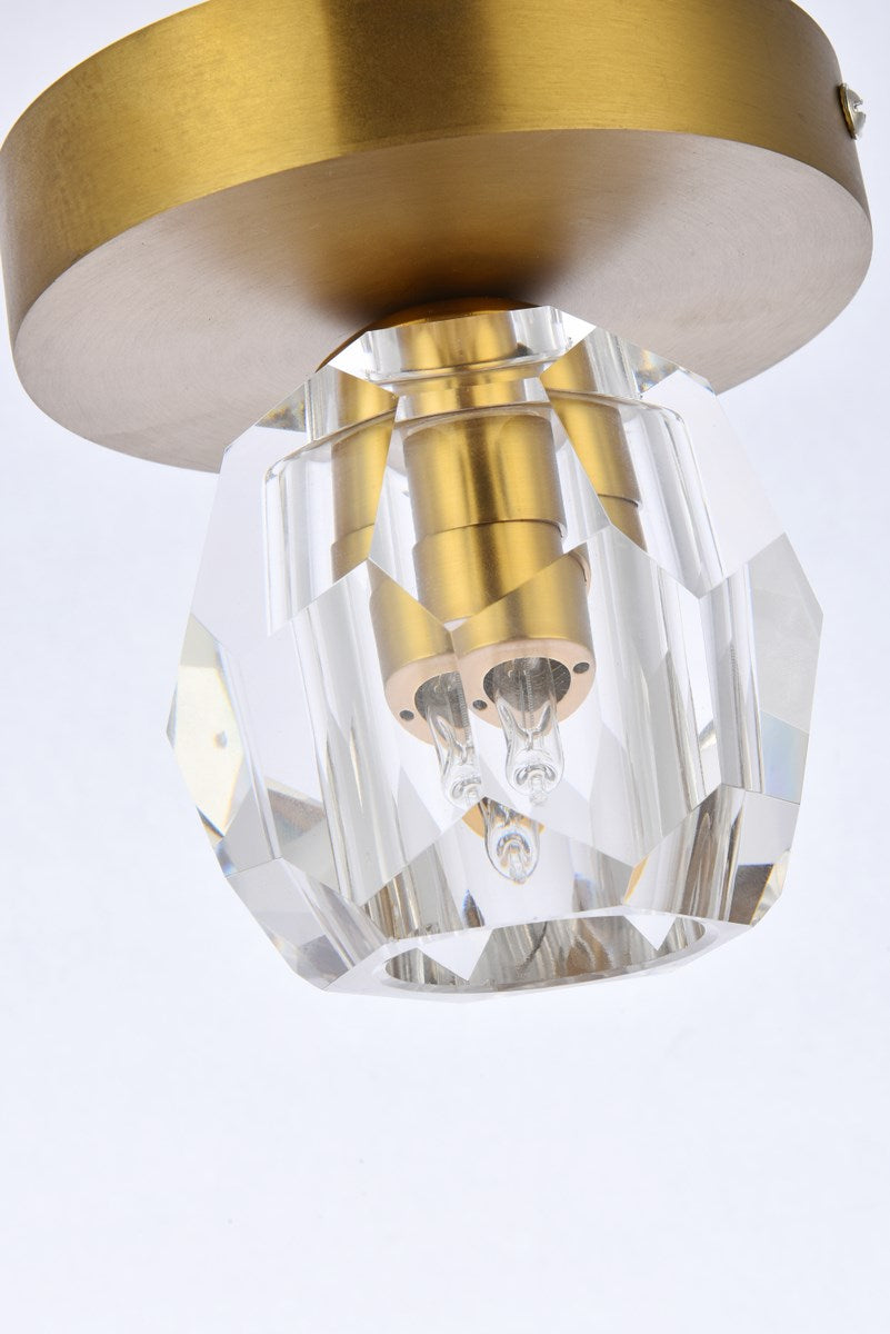 1 Light Gold Flush Mount