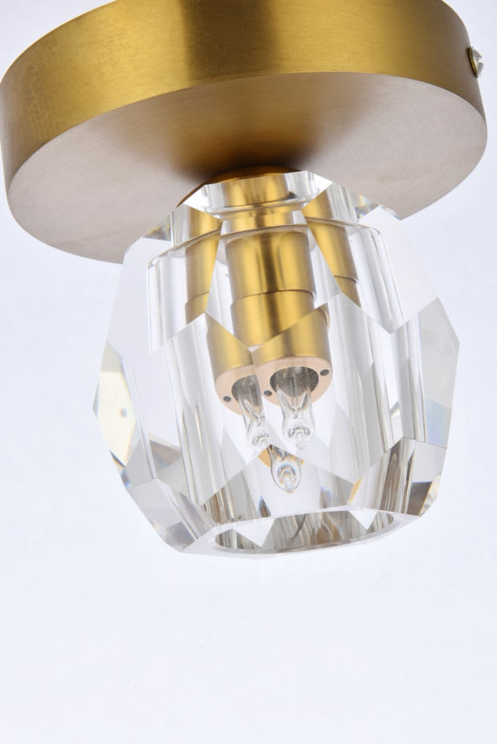 1 Light Gold Flush Mount