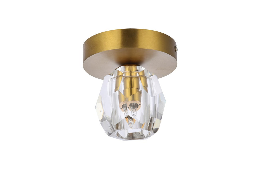 1 Light Gold Flush Mount