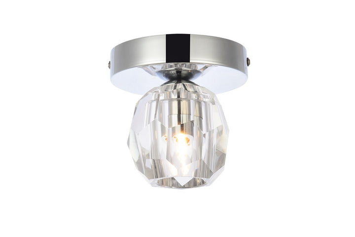 1 Light Chrome Flush Mount by Elegant Lighting