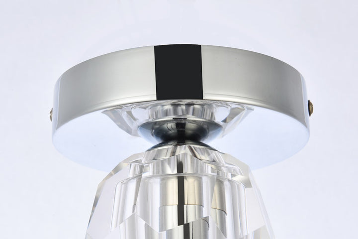 1 Light Chrome Flush Mount