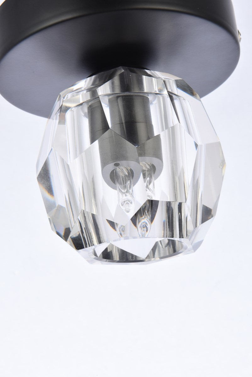 1 Light Black Flush Mount