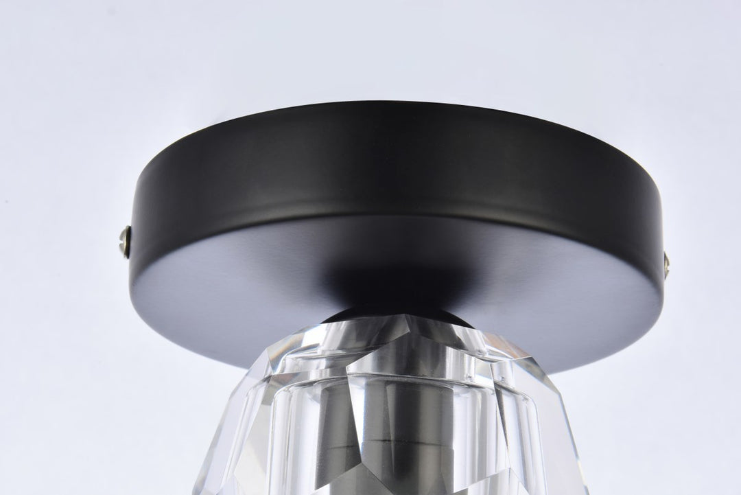 1 Light Black Flush Mount