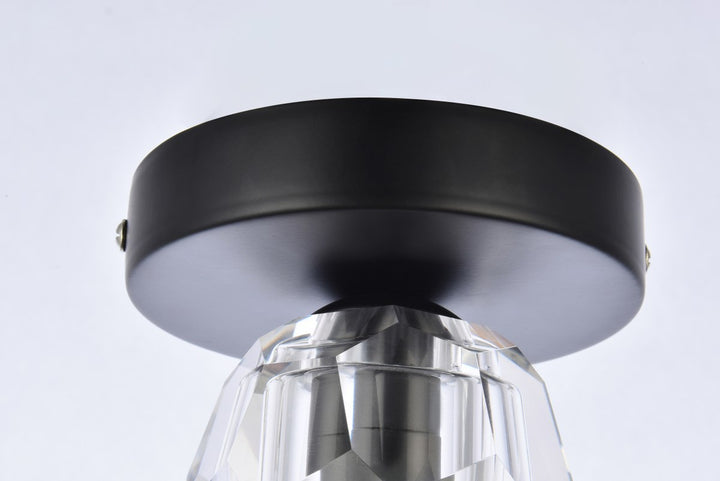 1 Light Black Flush Mount