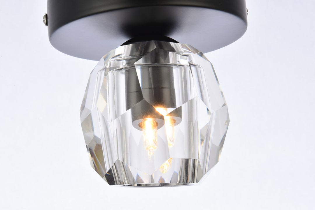 1 Light Black Flush Mount