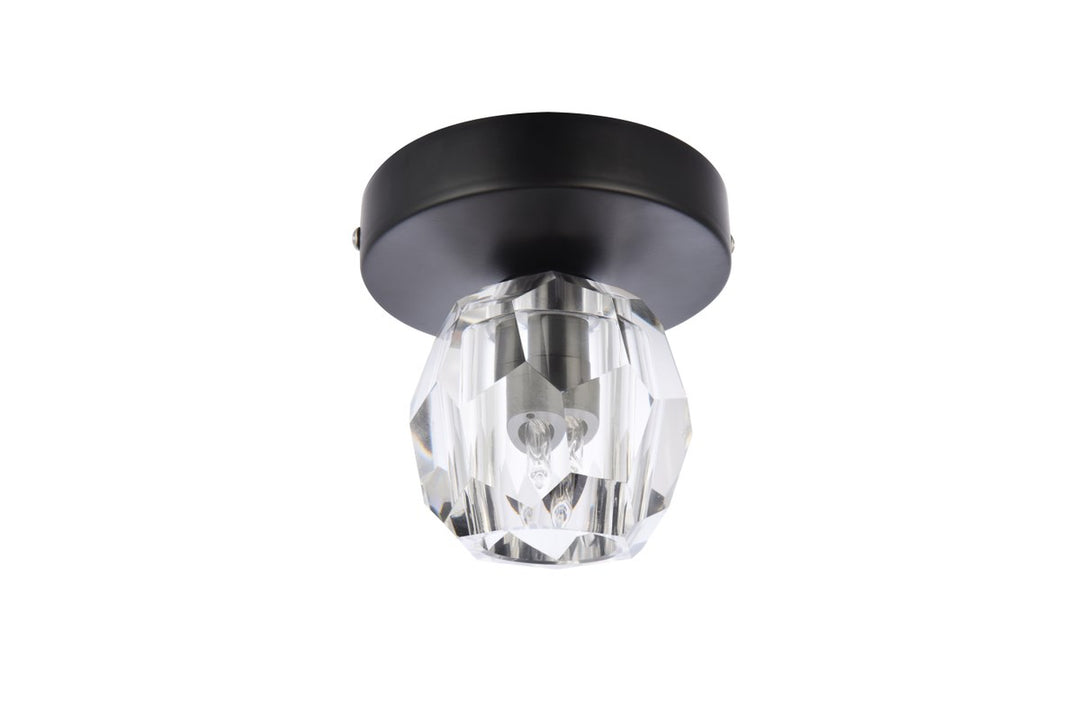 1 Light Black Flush Mount
