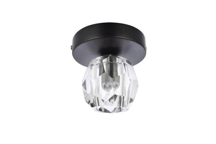 1 Light Black Flush Mount