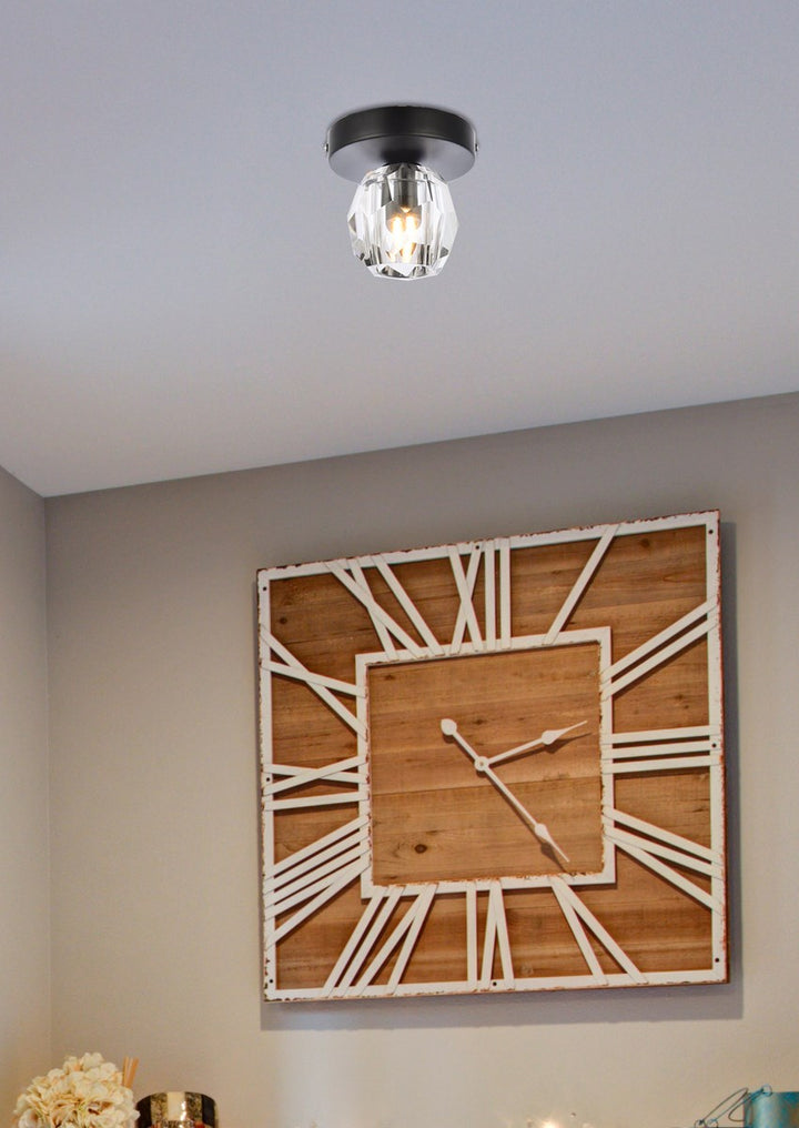 1 Light Black Flush Mount