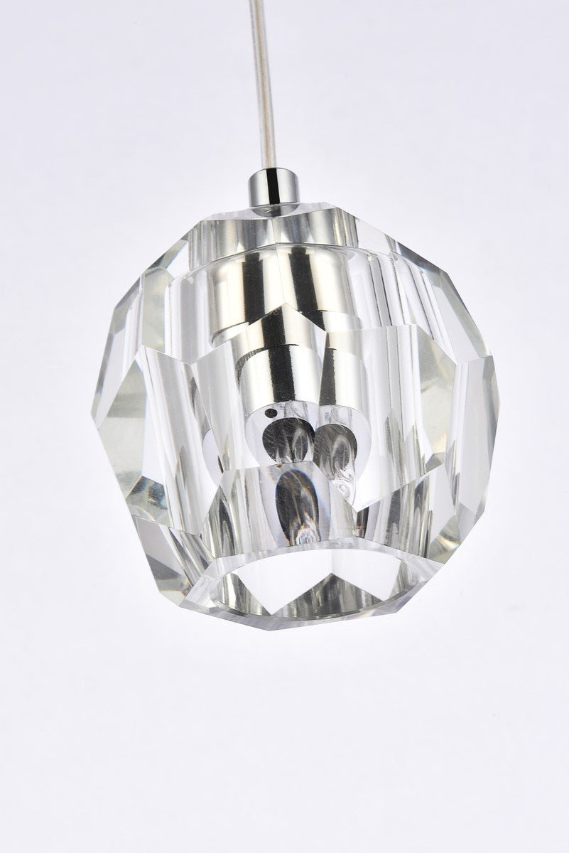 1 Light Chrome Pendant