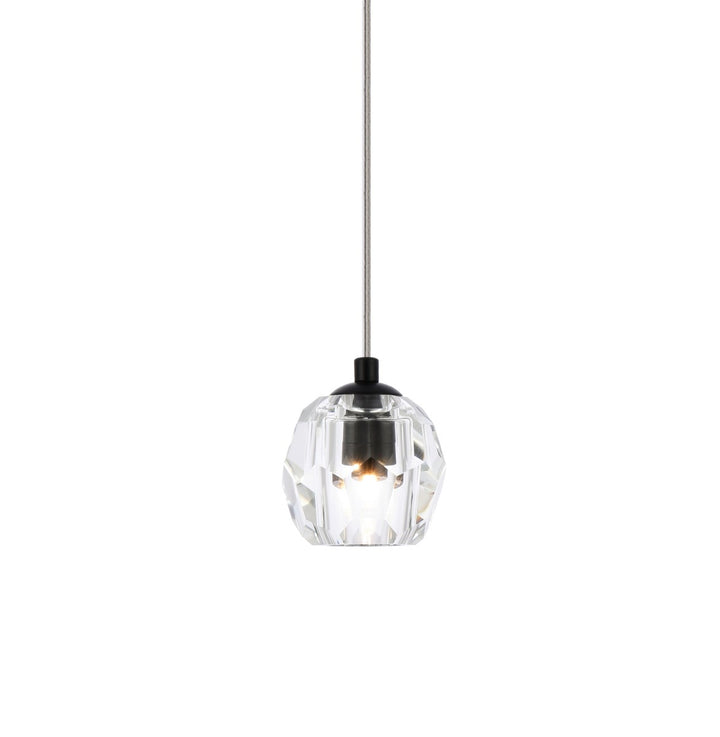 1 Light Black Pendant