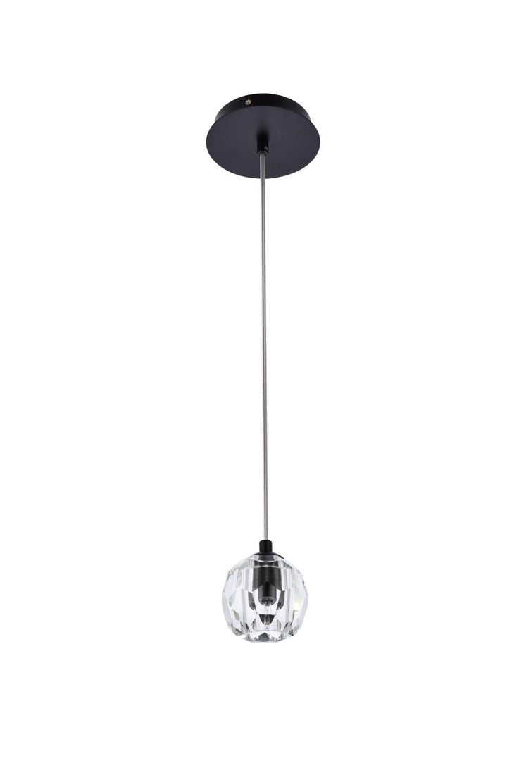 1 Light Black Pendant