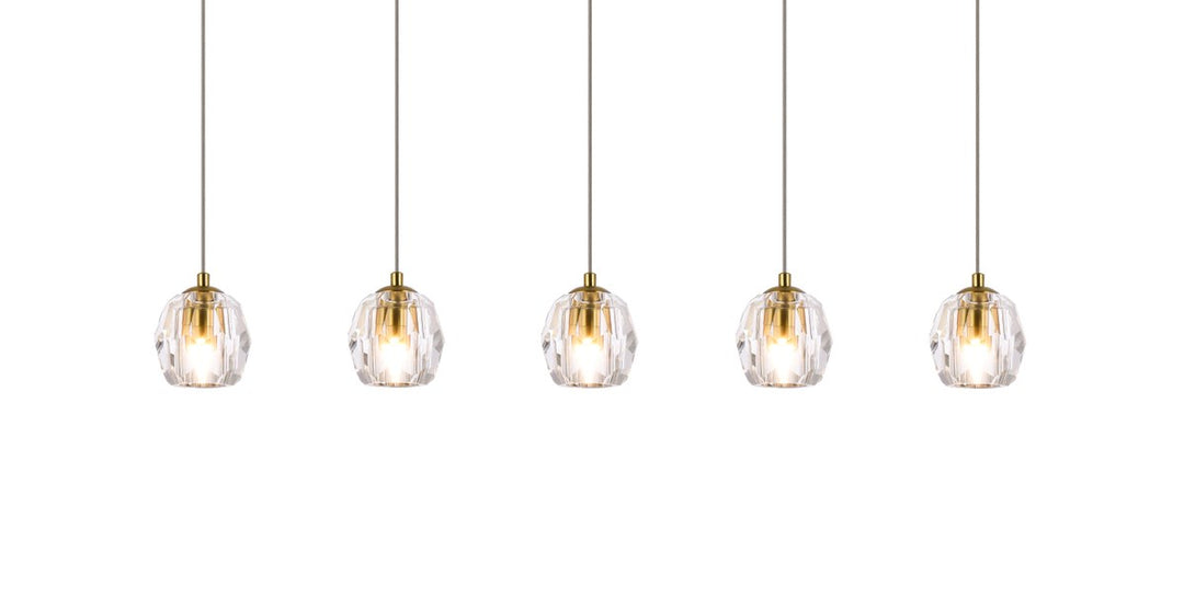 5 Lights Gold Pendant