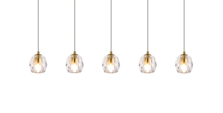 5 Lights Gold Pendant