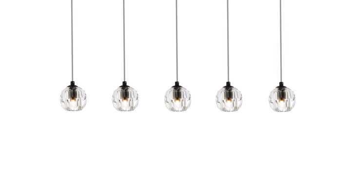 5 Lights Black Pendant