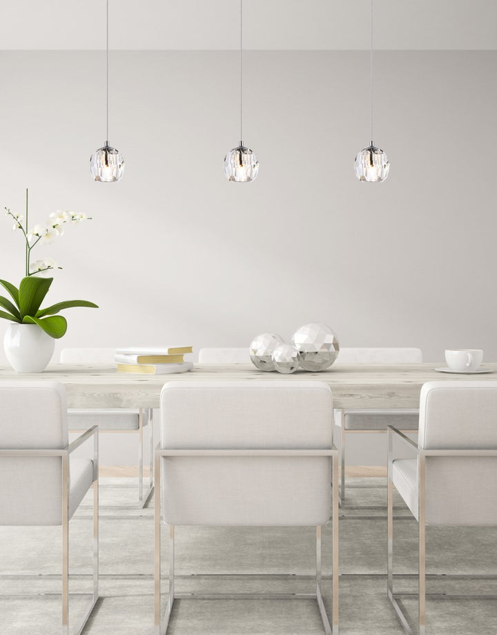 3 Lights Chrome Pendant