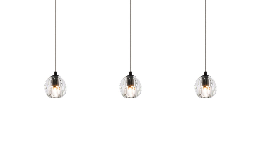 3 Lights Black Pendant