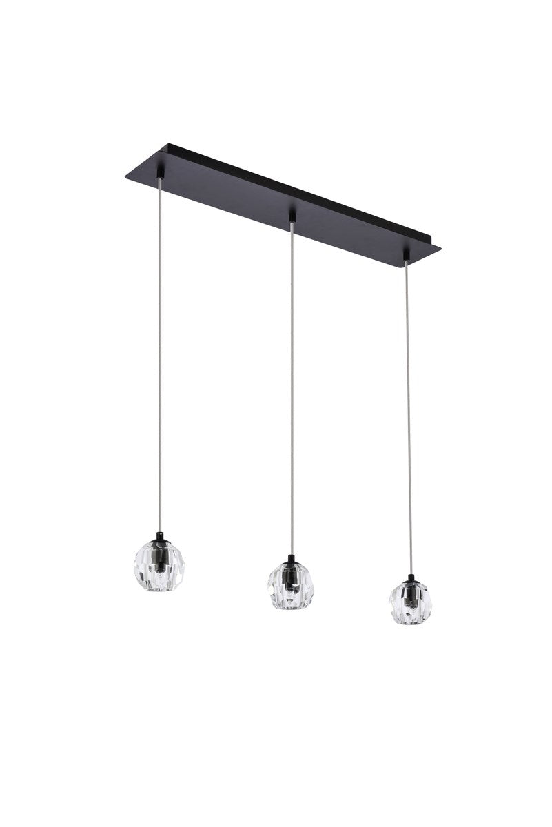 3 Lights Black Pendant