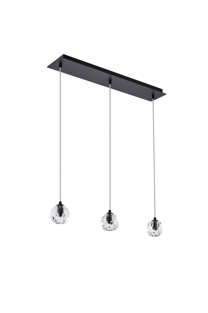 3 Lights Black Pendant