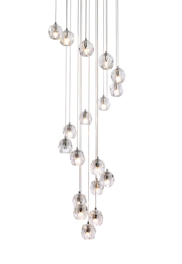 18 Lights Chrome Pendant