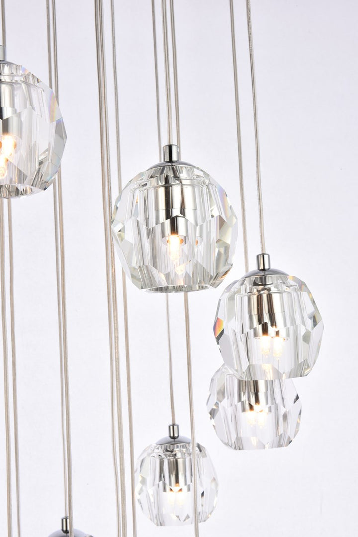 18 Lights Chrome Pendant