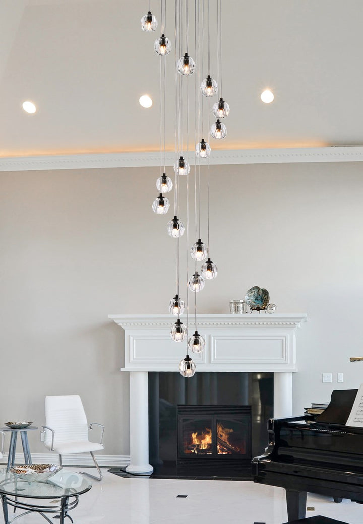18 Lights Black Pendant