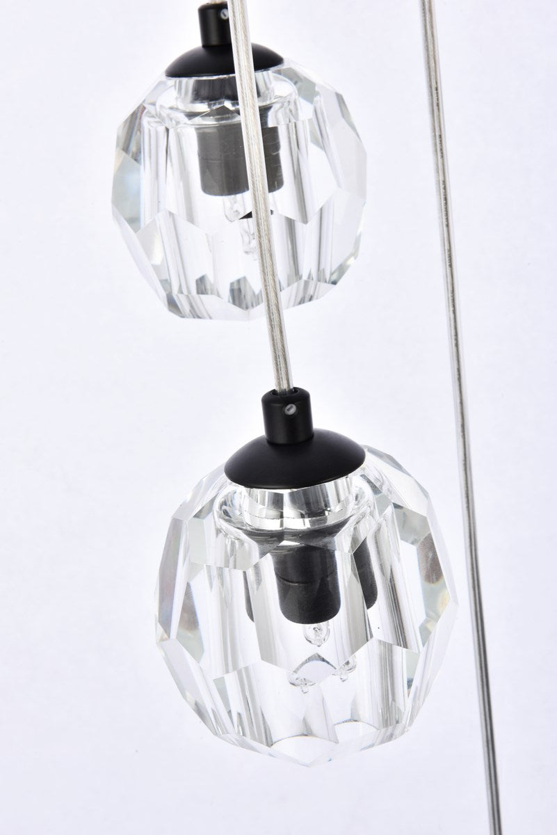 18 Lights Black Pendant