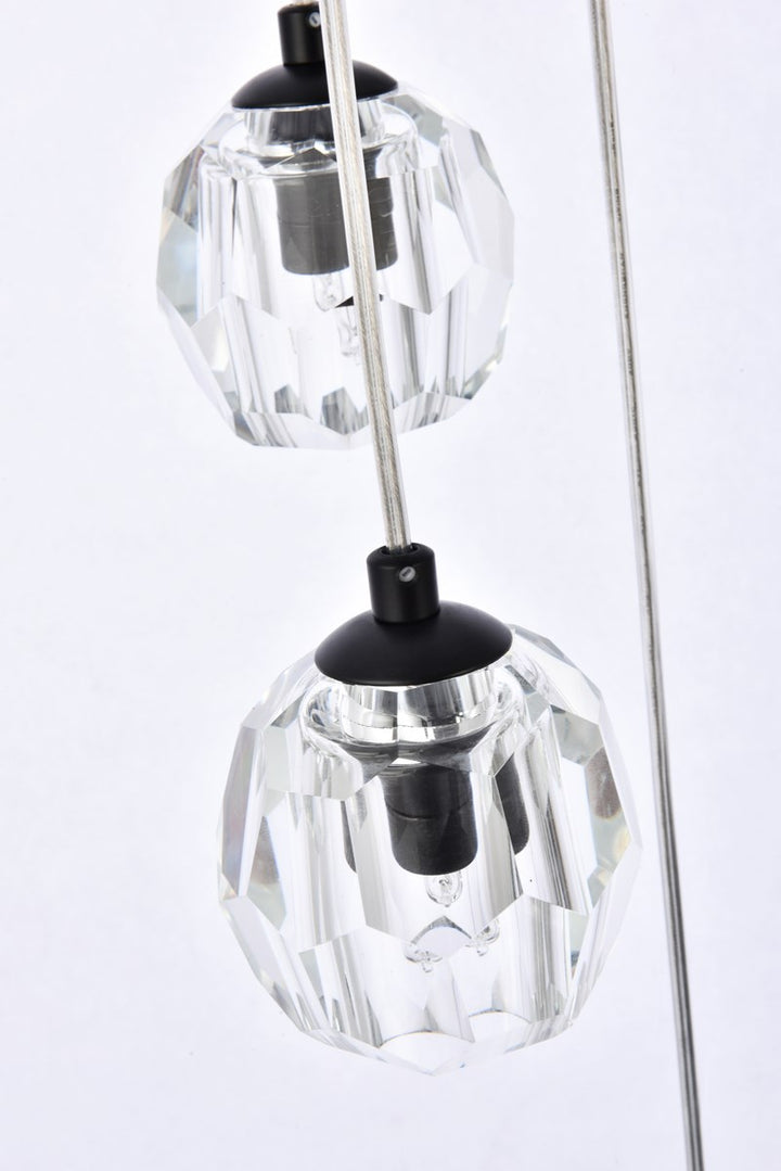18 Lights Black Pendant