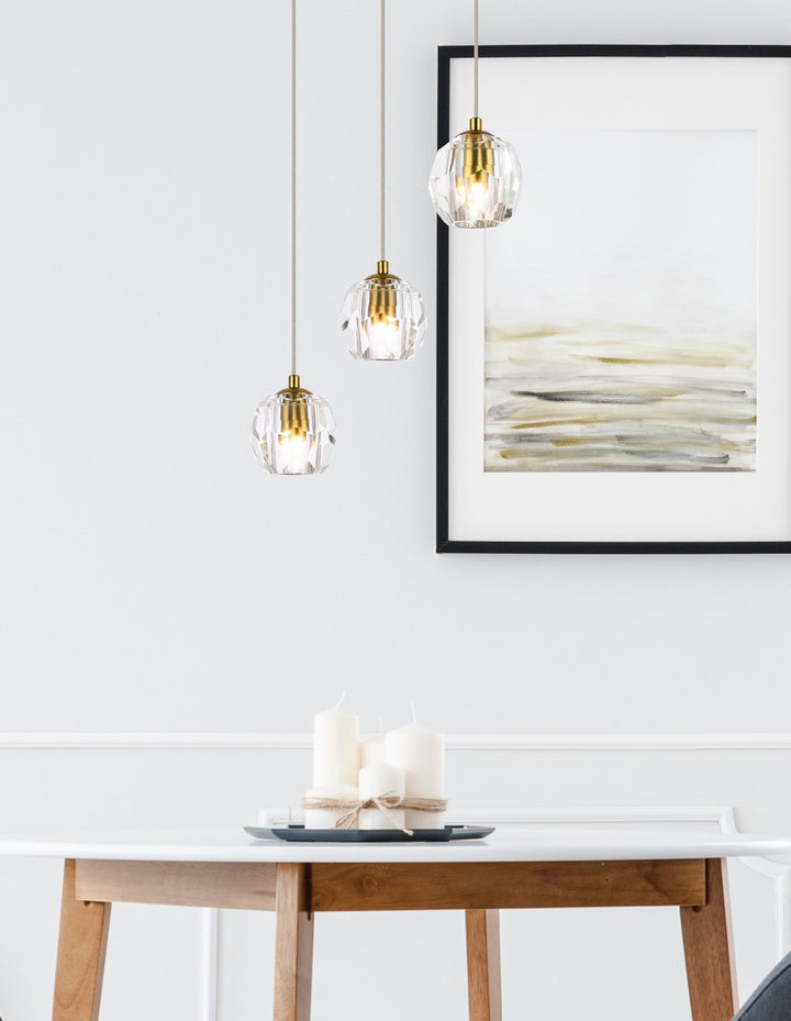 3 Lights Gold Pendant