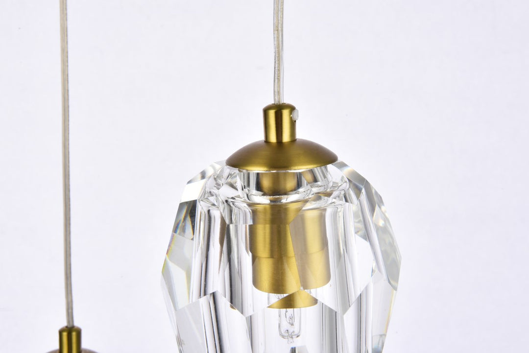 3 Lights Gold Pendant