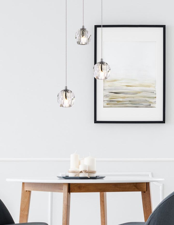 3 Lights Chrome Pendant