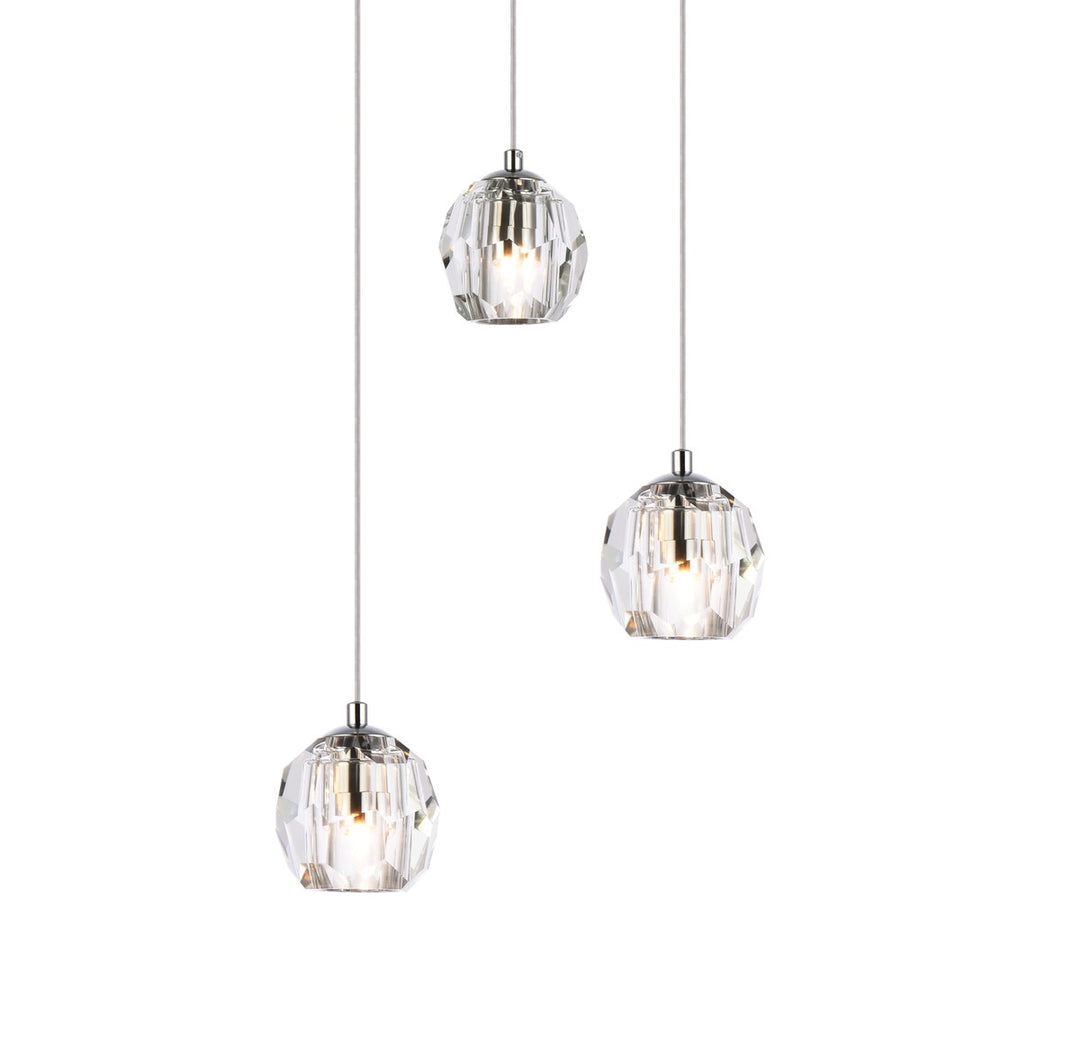 3 Lights Chrome Pendant