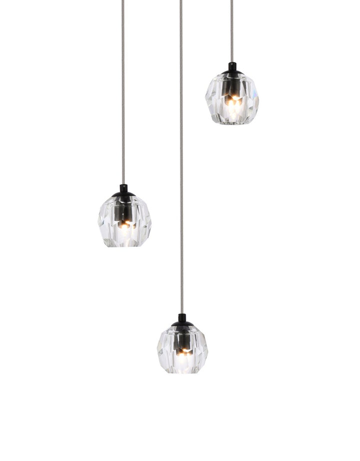 3 Lights Black Pendant
