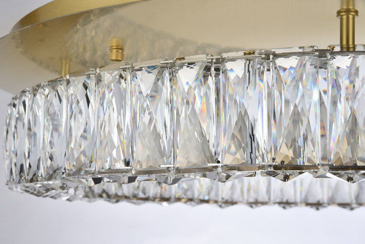 Led Light Gold Flush Mount Clear Royal Cut Crystal