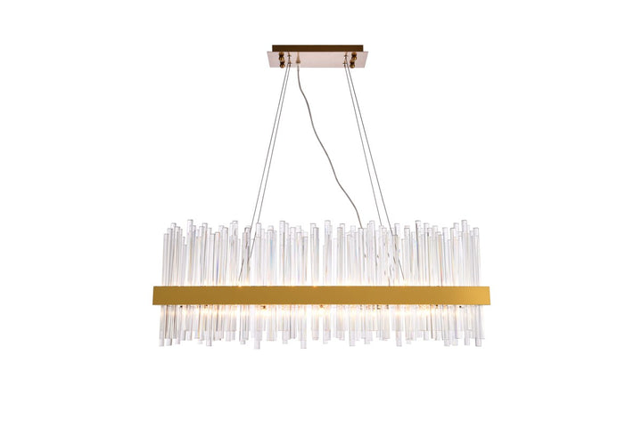 20 Light Gold Chandelier Clear Royal Cut Crystal by Elegant Lighting