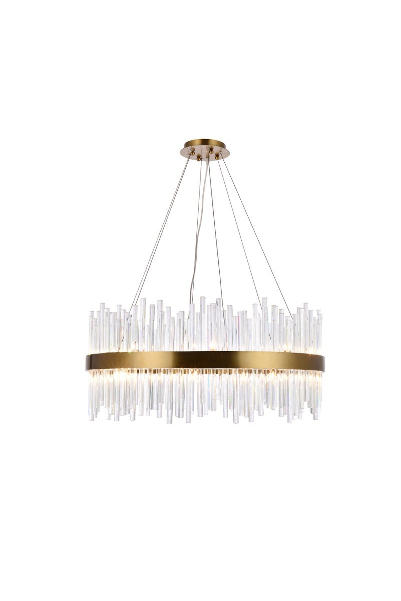 18 Light Gold Chandelier Clear Royal Cut Crystal by Elegant Lighting