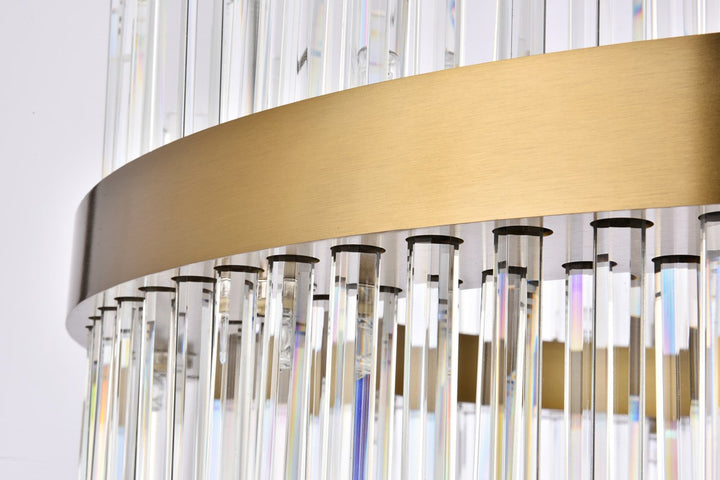 18 Light Gold Chandelier Clear Royal Cut Crystal