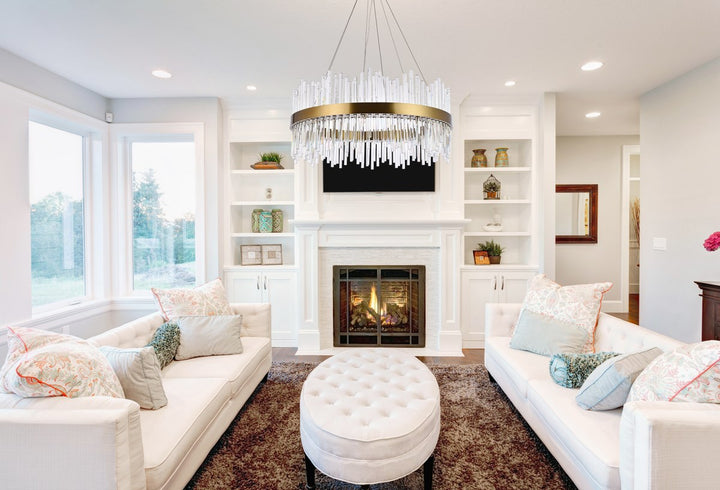 18 Light Gold Chandelier Clear Royal Cut Crystal