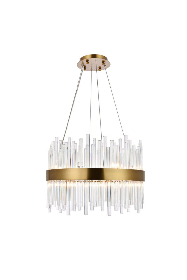 14 Light Gold Chandelier Clear Royal Cut Crystal by Elegant Lighting