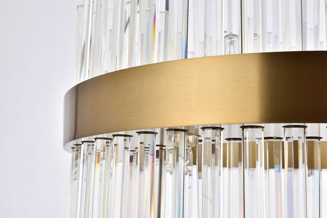 14 Light Gold Chandelier Clear Royal Cut Crystal