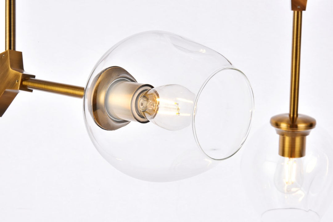 9 Lights Brass Chandelier