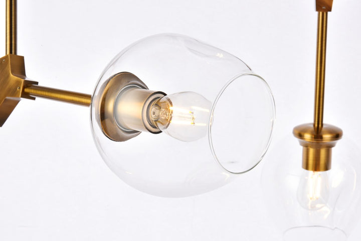 9 Lights Brass Chandelier