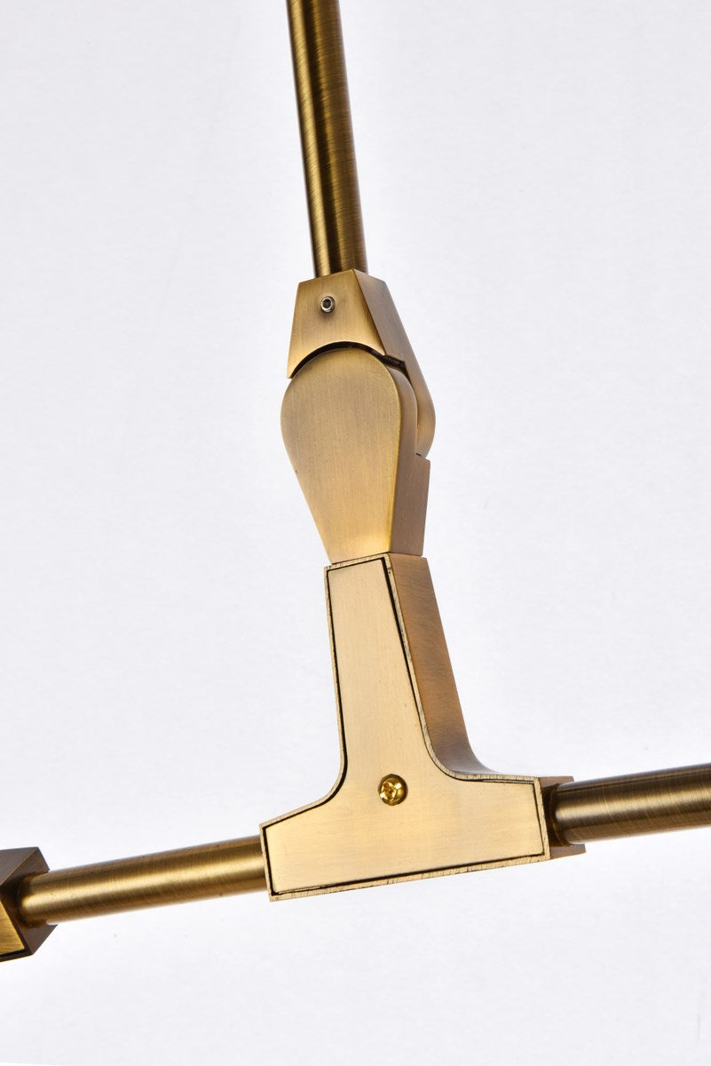 9 Lights Brass Chandelier
